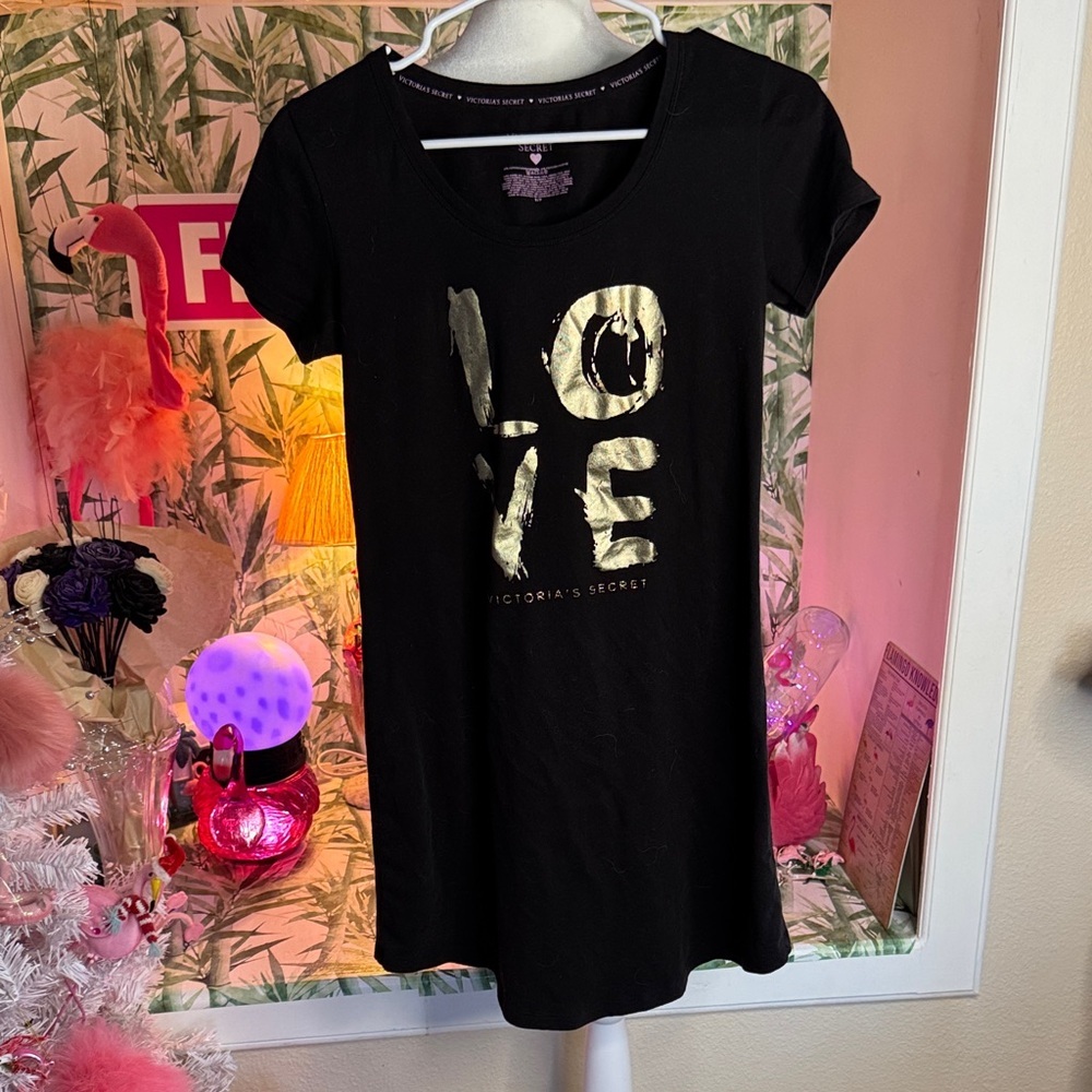 Victoria's Secret Black Dress with Gold Accents